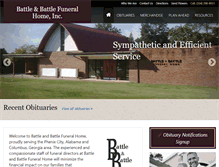 Tablet Screenshot of battleandbattlefuneralhome.com